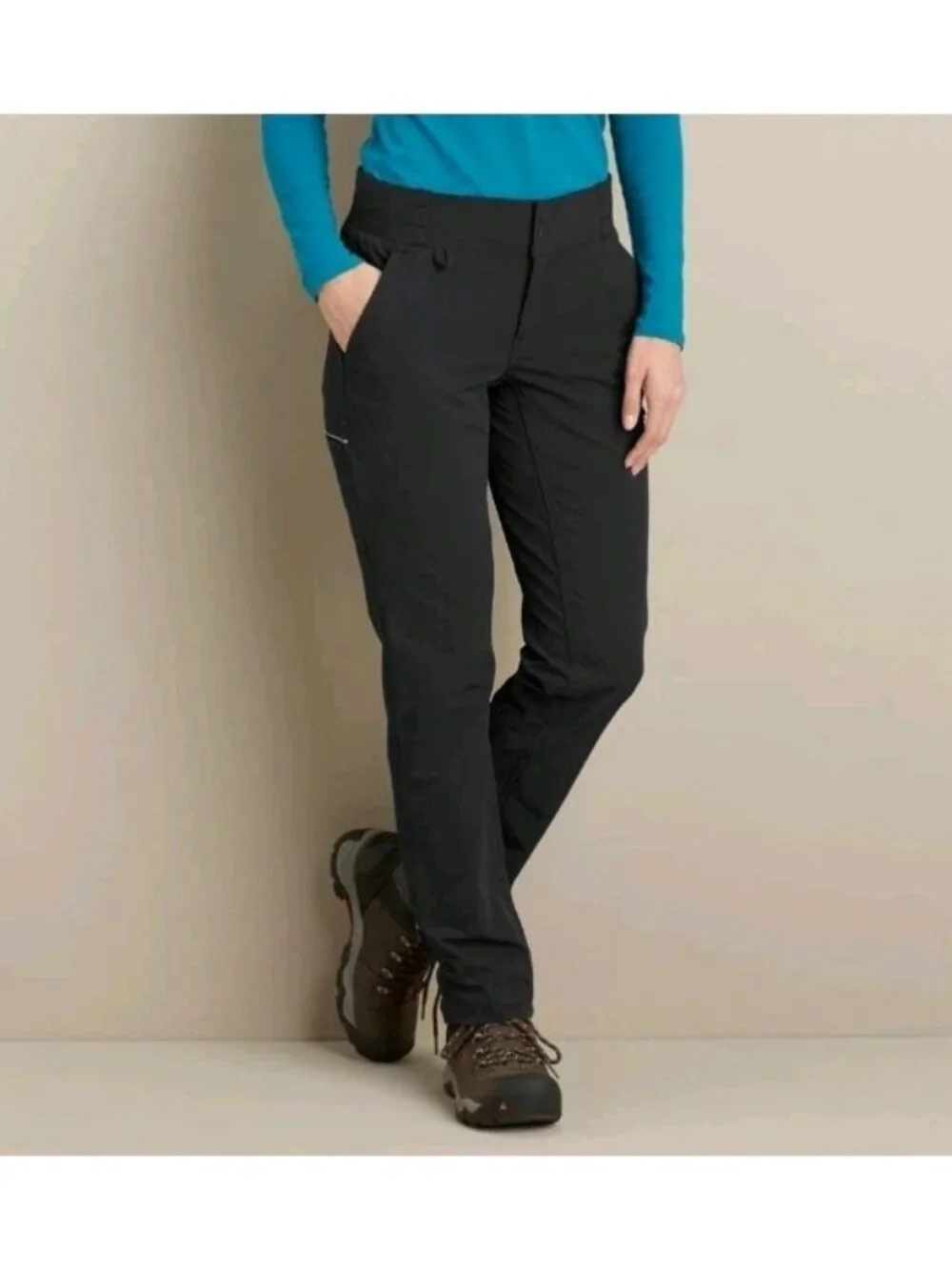 Duluth Trading Black Hills Slim Leg Womens Pant Water Repellent Hiking Size 12